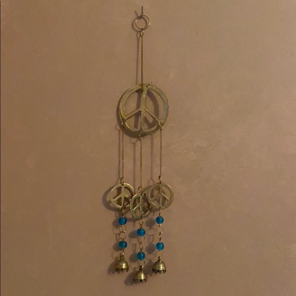 Peace sign wind chime